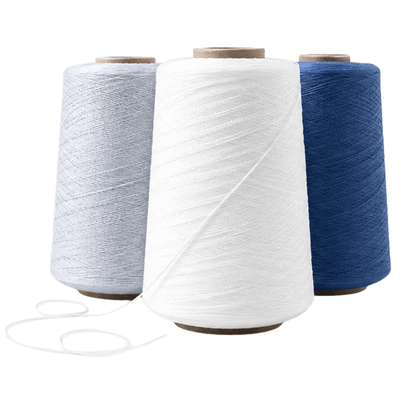 Three spools of yarn